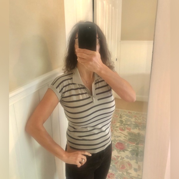 Vintage Dolce & Gabbana silk striped polo shirt - Picture 3 of 13